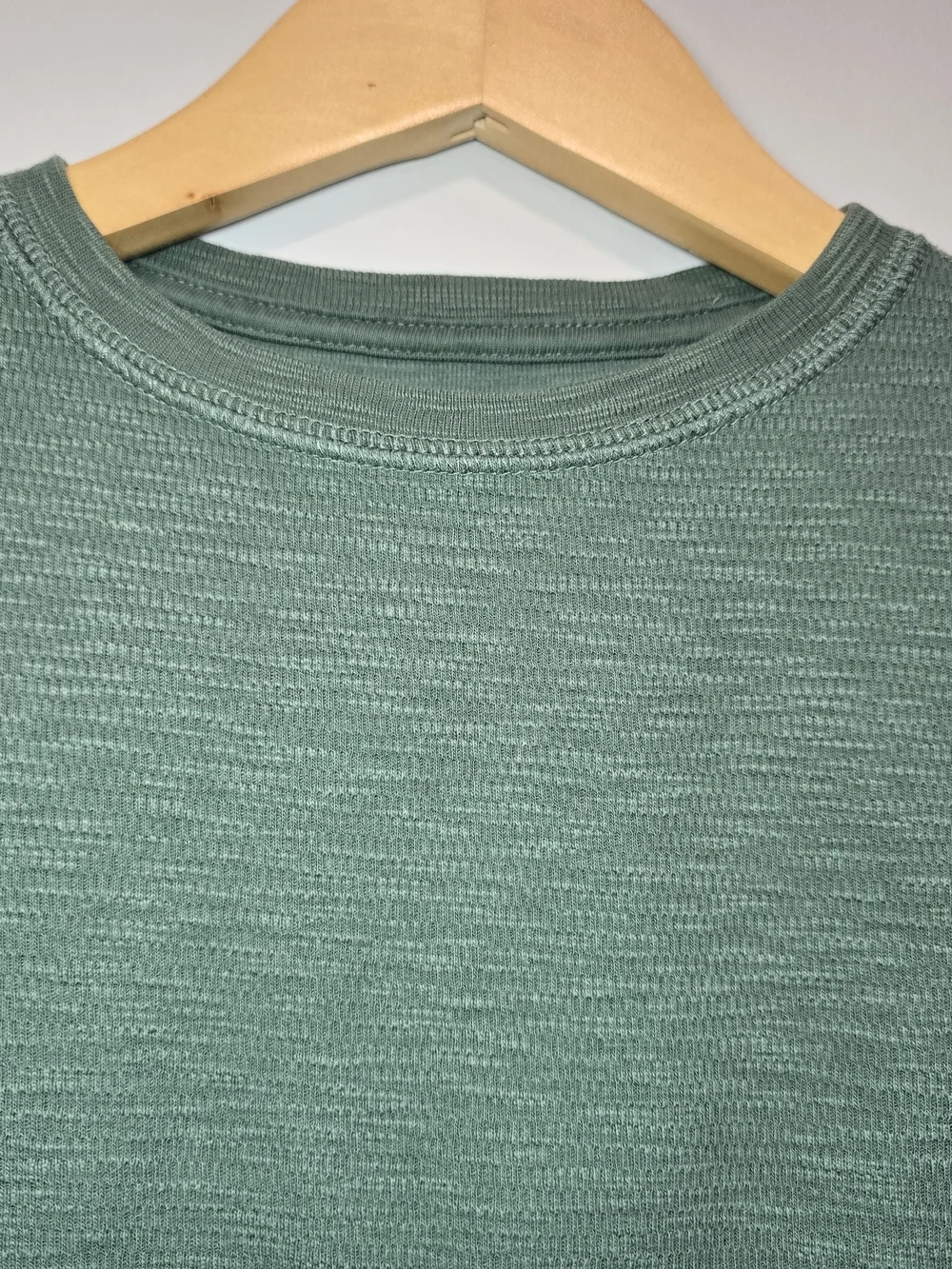 GAP Kid's Long-Sleeve Waffle Knit Top in Sage Layering Fall School Style